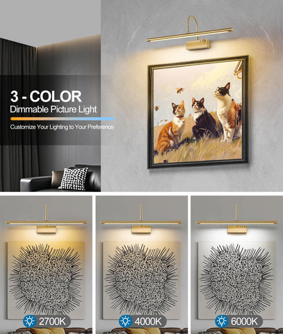 DarHorz 24-inch art light delivers even illumination across canvases