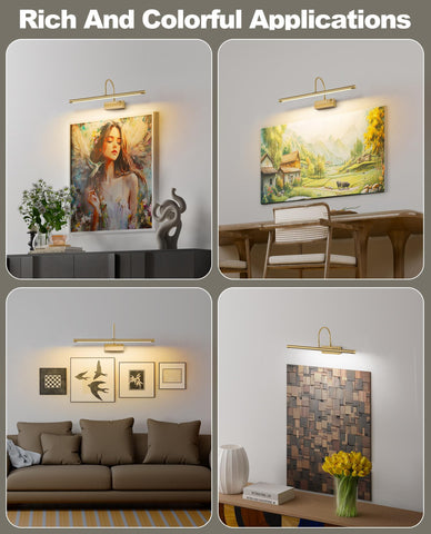 DarHorz 3CCT dimmable LED light adapts warm to cool tones for paintings