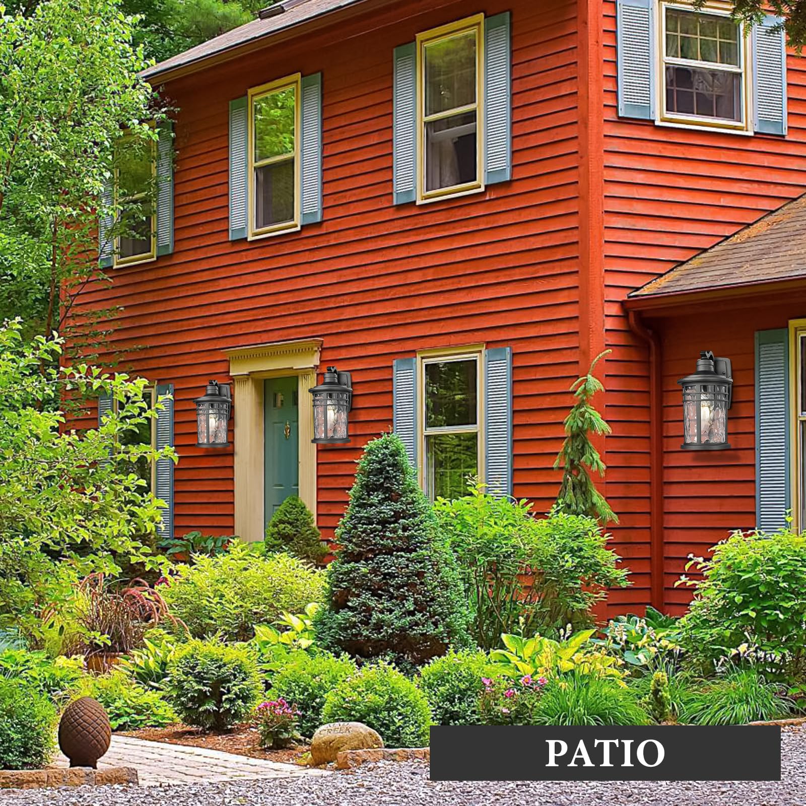 Darkaway front-door porch lighting enhances entryway visibility and appeal.
