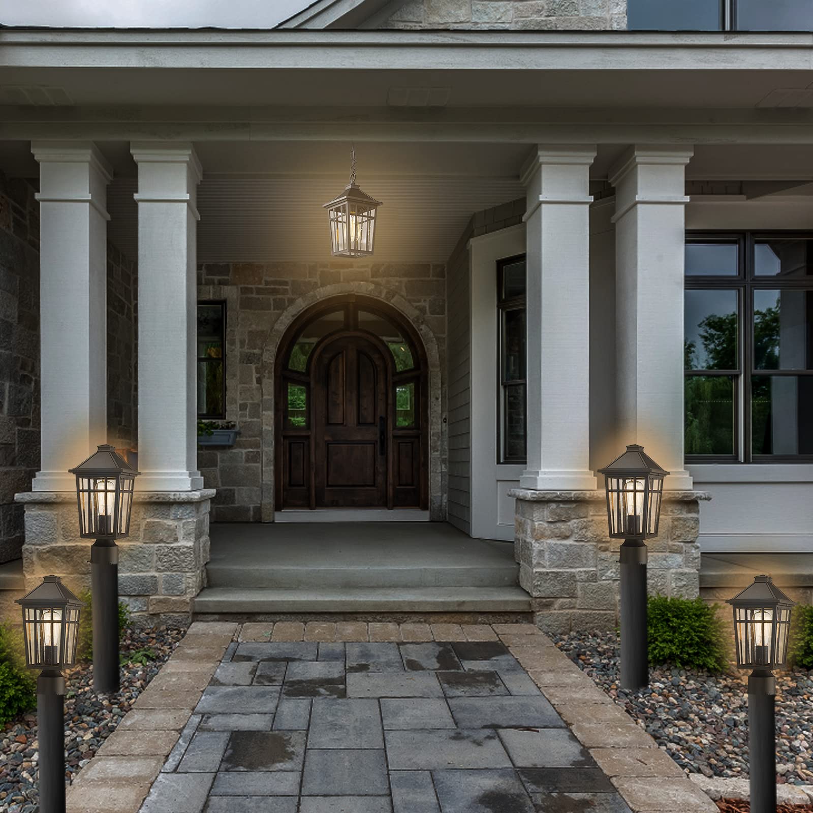 Hardwired installation enables a clean, integrated exterior look.