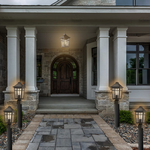 Hardwired installation enables a clean, integrated exterior look.