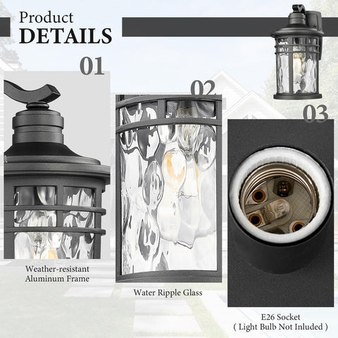 Darkaway patio yard lantern in aluminum for evening ambiance