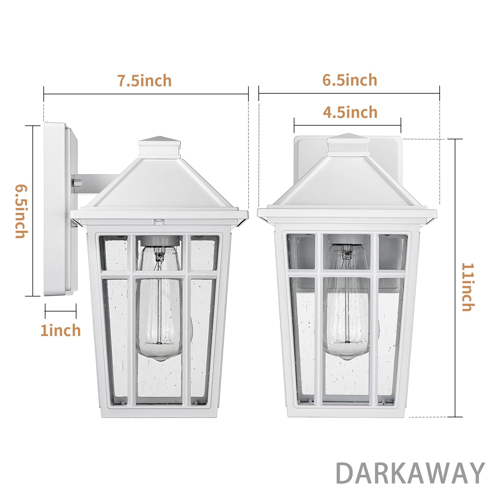 Darkaway porch and yard wall light ideal for entryways and garages