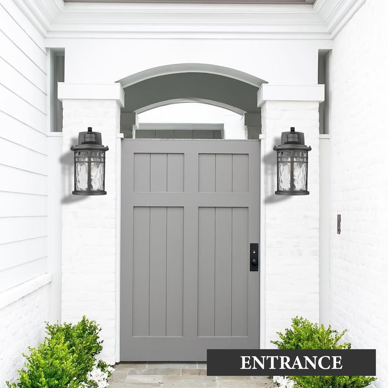 Darkaway porch light open-bottom design allows quick bulb changes