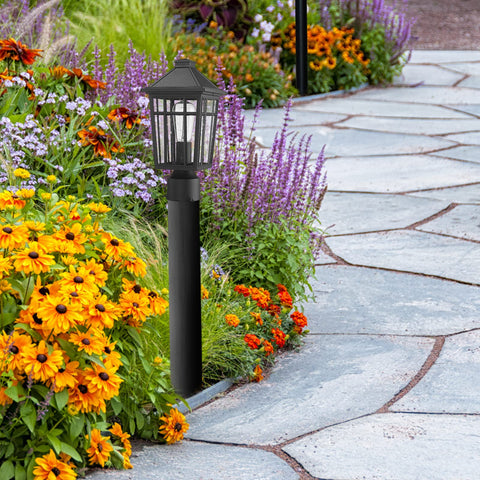 Darkaway post light supports E26 bulbs for versatile lighting options.
