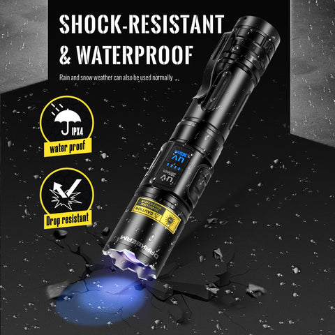 Darkbeam compact handheld size fits pockets and bags easily.