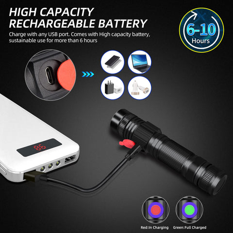 DARKBEAM UV flashlight 395nm offers bright glow for in-dark inspections.