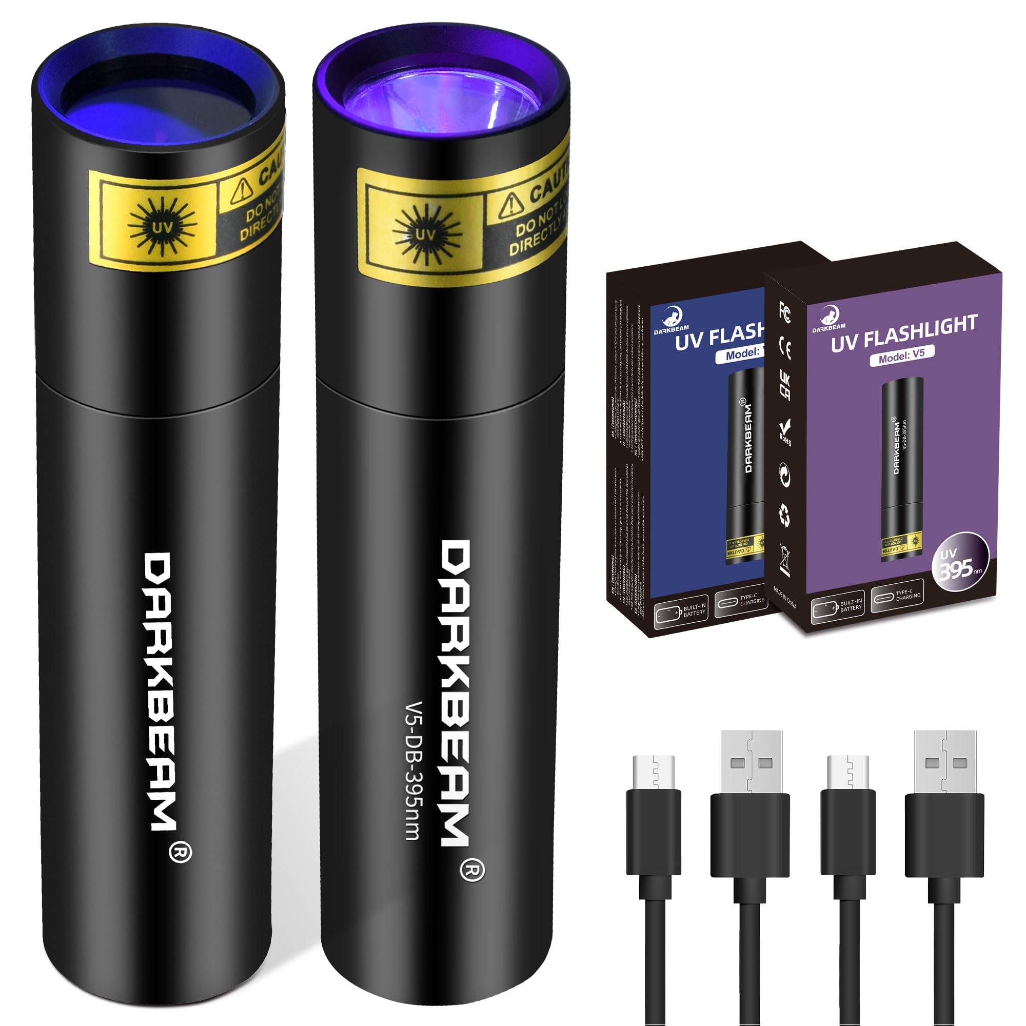 Darkbeam UV flashlight compact design for easy on-the-go detection