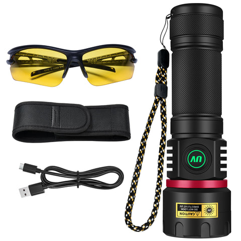 DARKBEAM UV flashlight in-use for mineral and fluorescence detection
