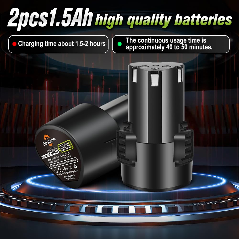 Darkboom 12V battery charger with real time charging indicator