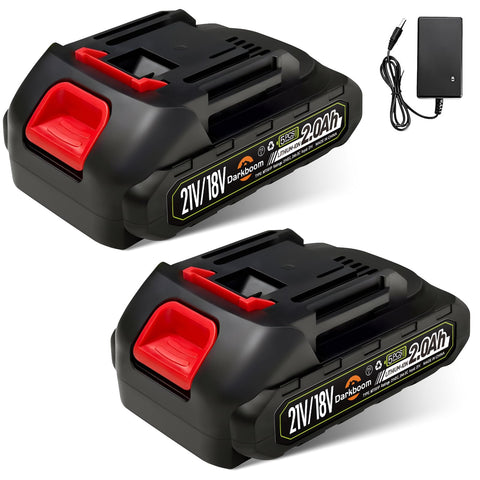 Darkboom 21V 2.0Ah battery prepared for extended cordless use.