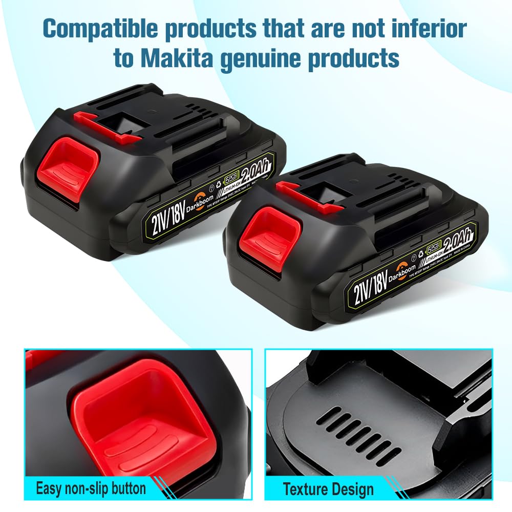 Darkboom charger with LED indicator showing charging status in real time.