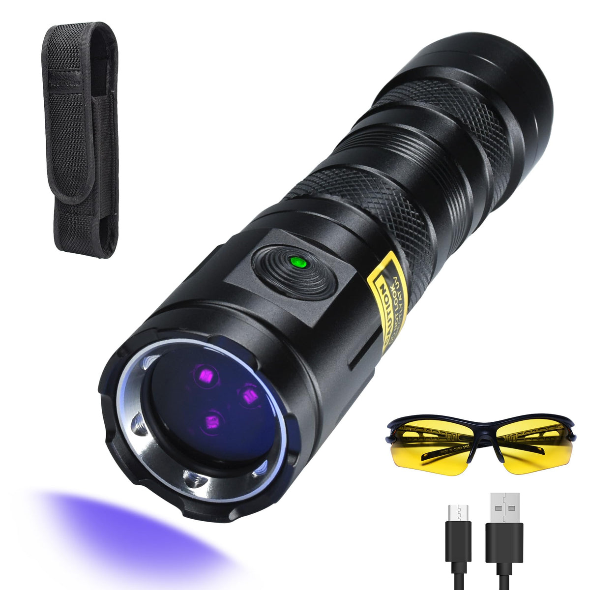 DARKDAWN UV 365nm light compact for portable UV inspection.