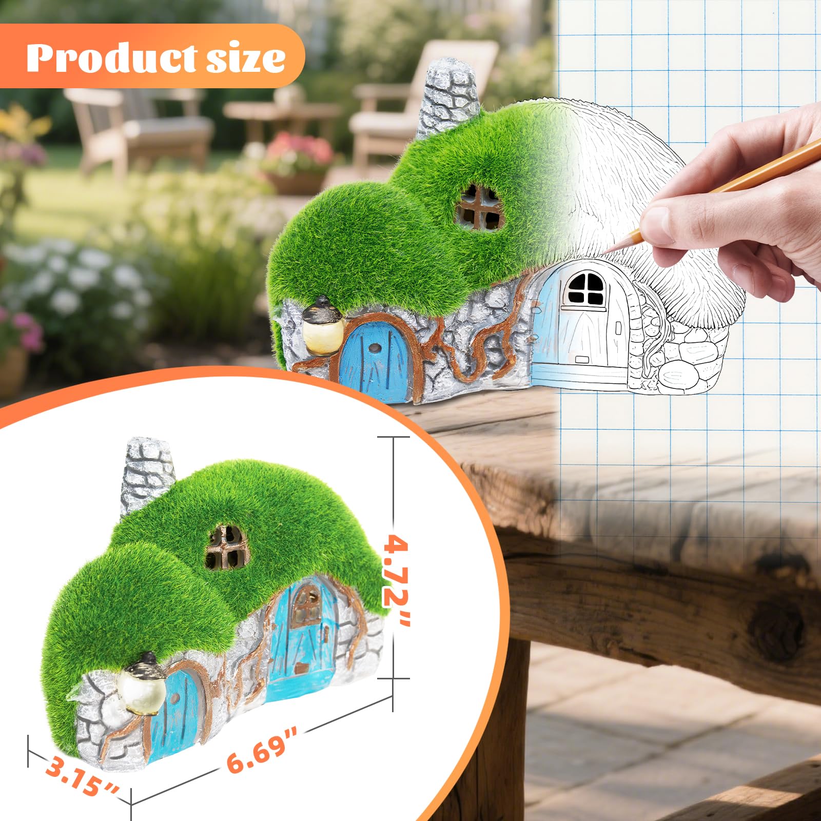 Darkdec garden statue offers energy-efficient solar lighting.