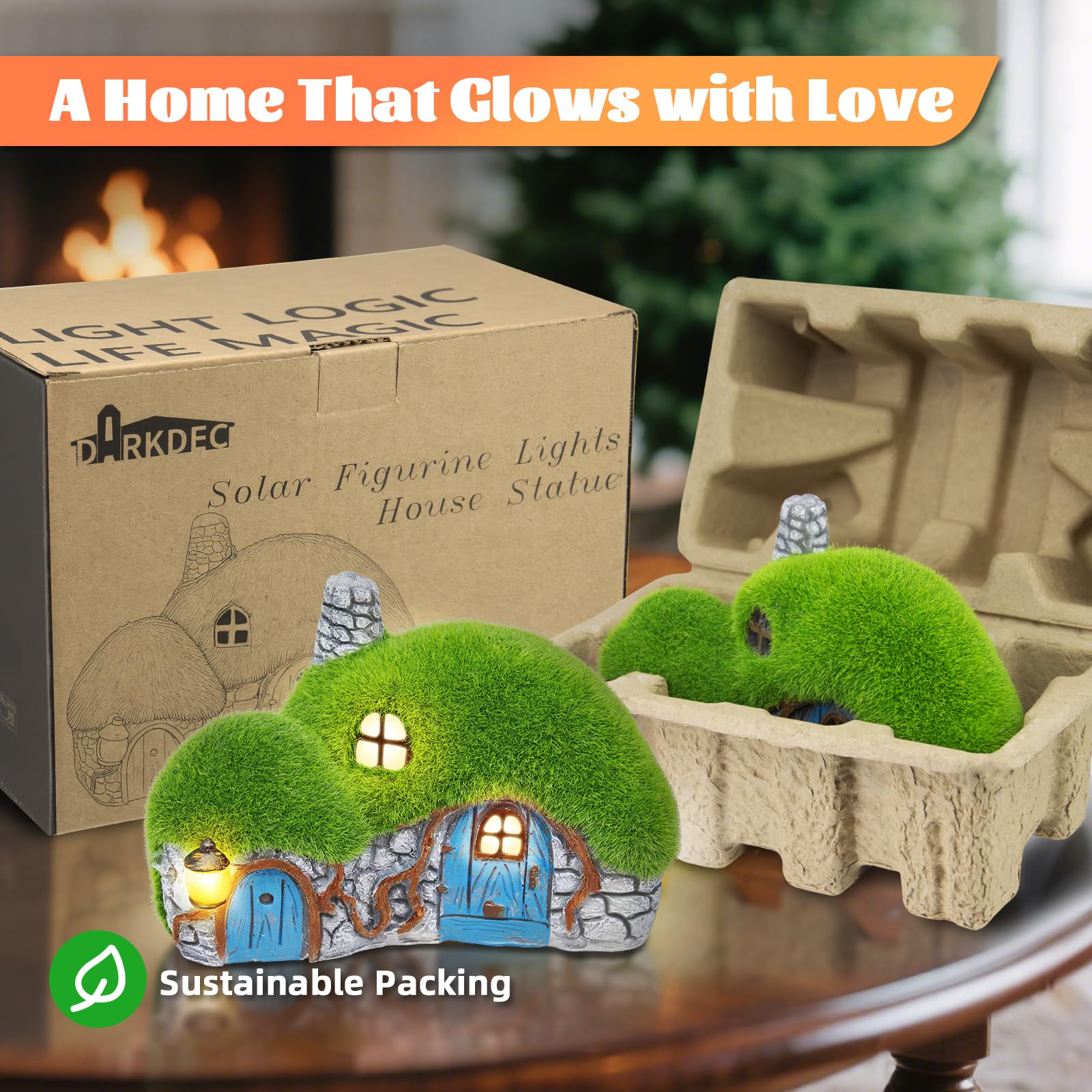 Darkdec welcome figurine light creates a friendly nighttime ambience.