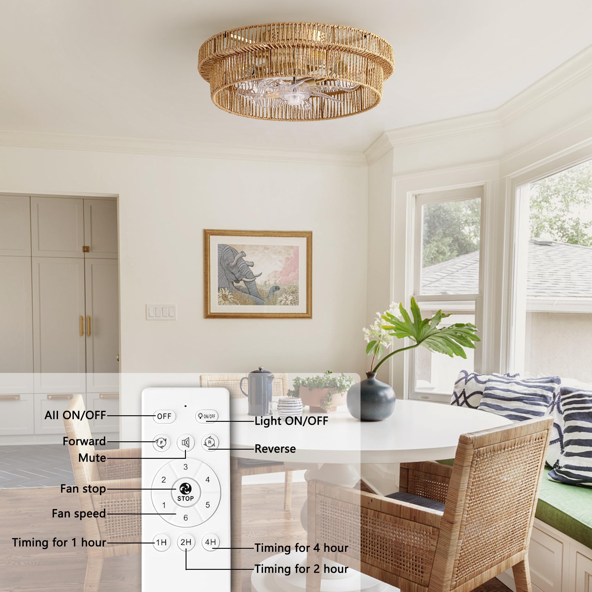 Remote control for convenient, quiet operation