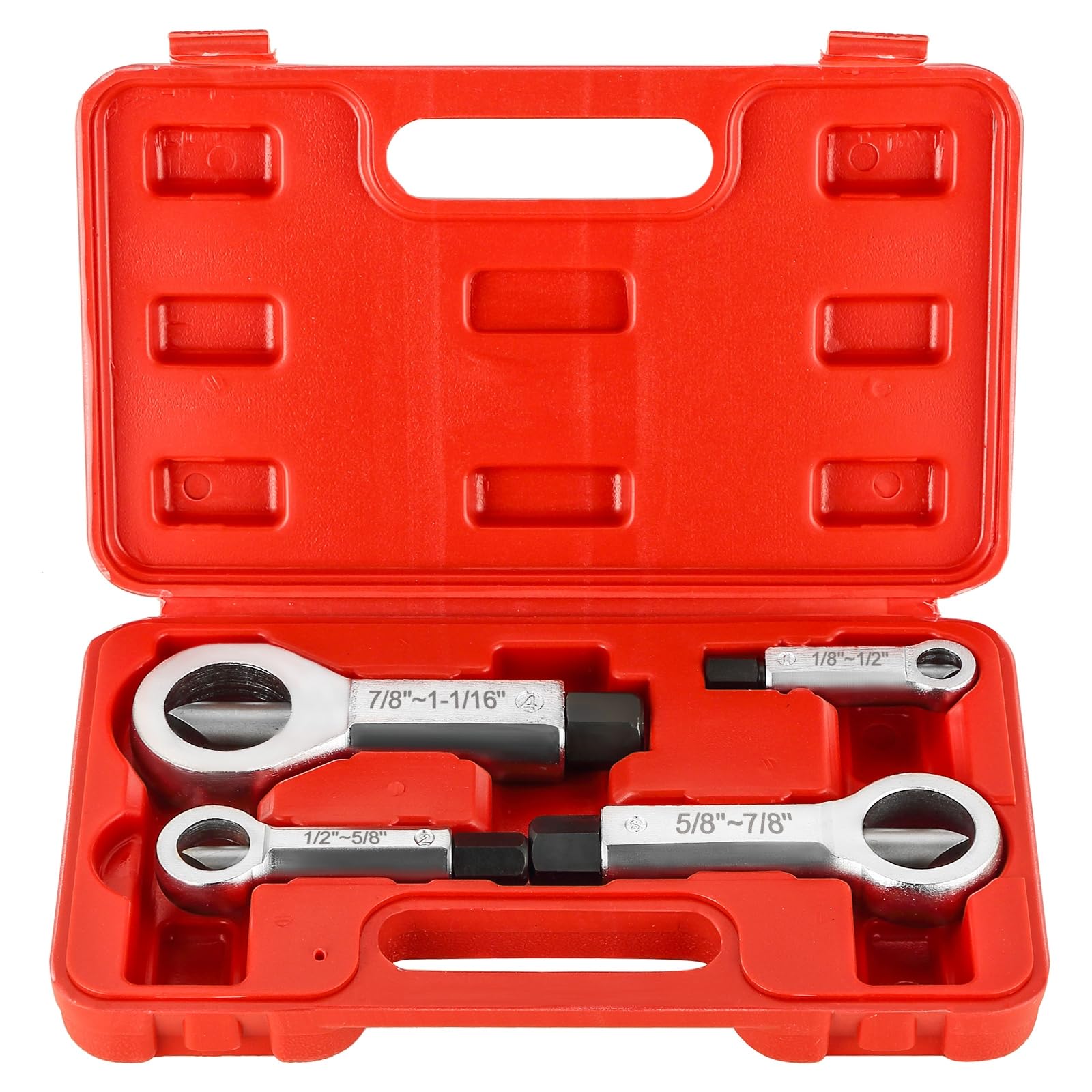 DASBET 4-piece nut splitter set in case for portable use