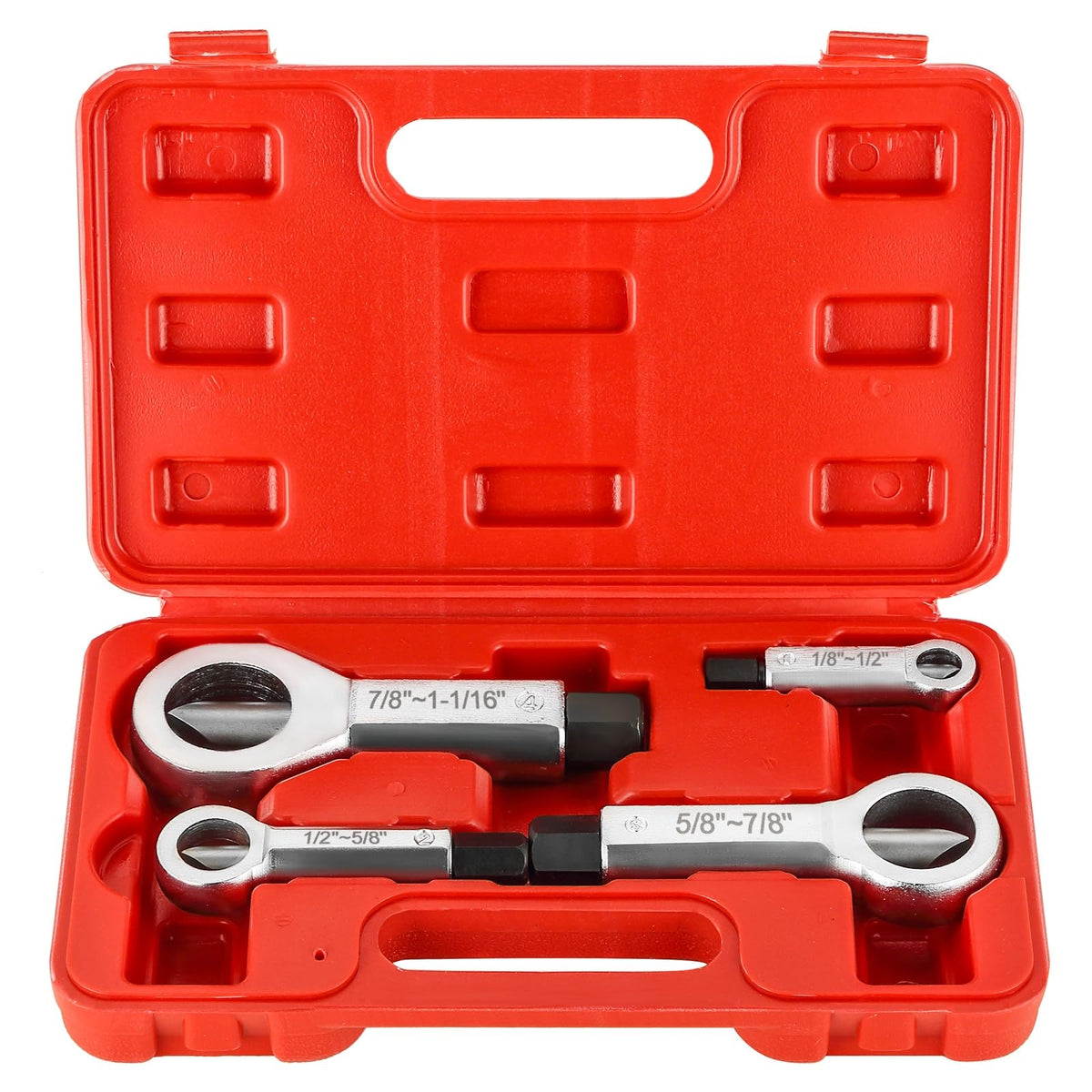 DASBET 4-piece nut splitter set in case for portable use