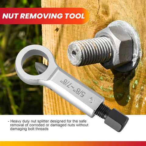 DASBET nut splitter size ranges from 9 to 27 mm for common nuts