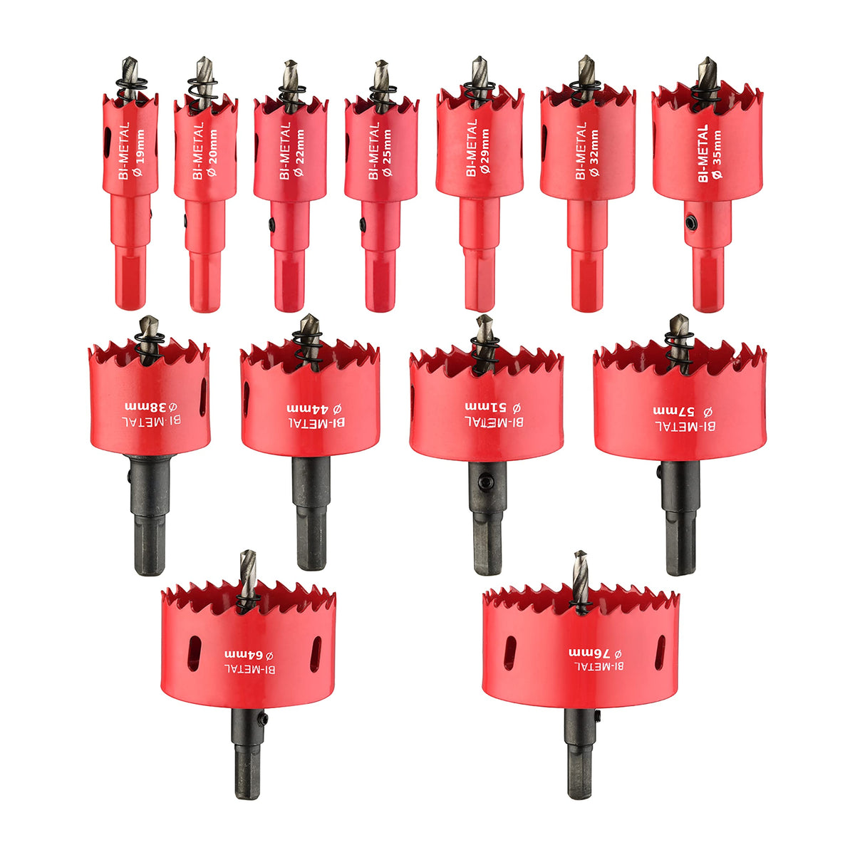 Dashap 13pcs bi-metal hole saw kit contents with mandrels for versatile drilling tasks