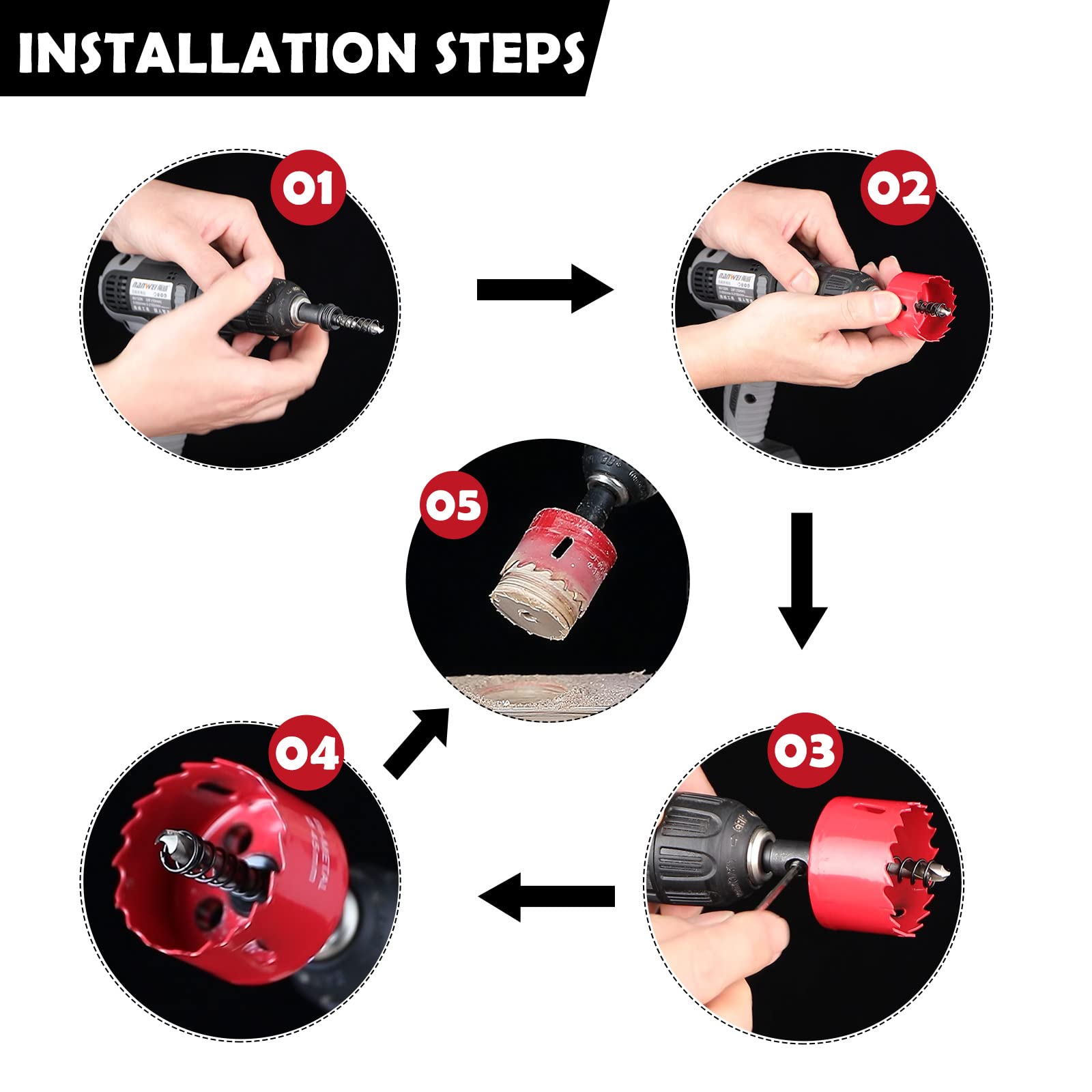 Dashap included mandrels and hex keys simplify setup and changes