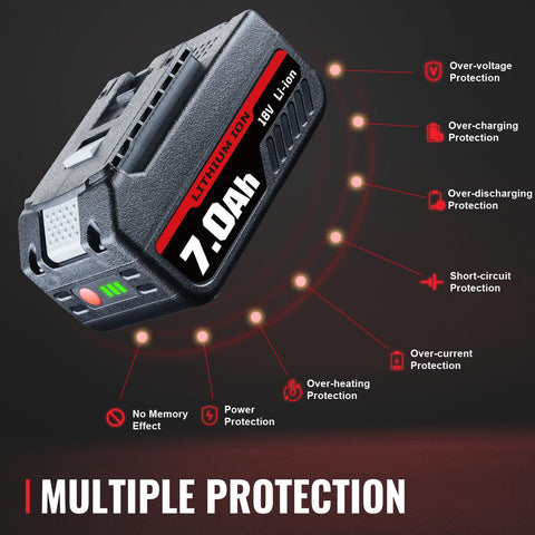 DASNITE battery protection features guard against overcharge and overheating.