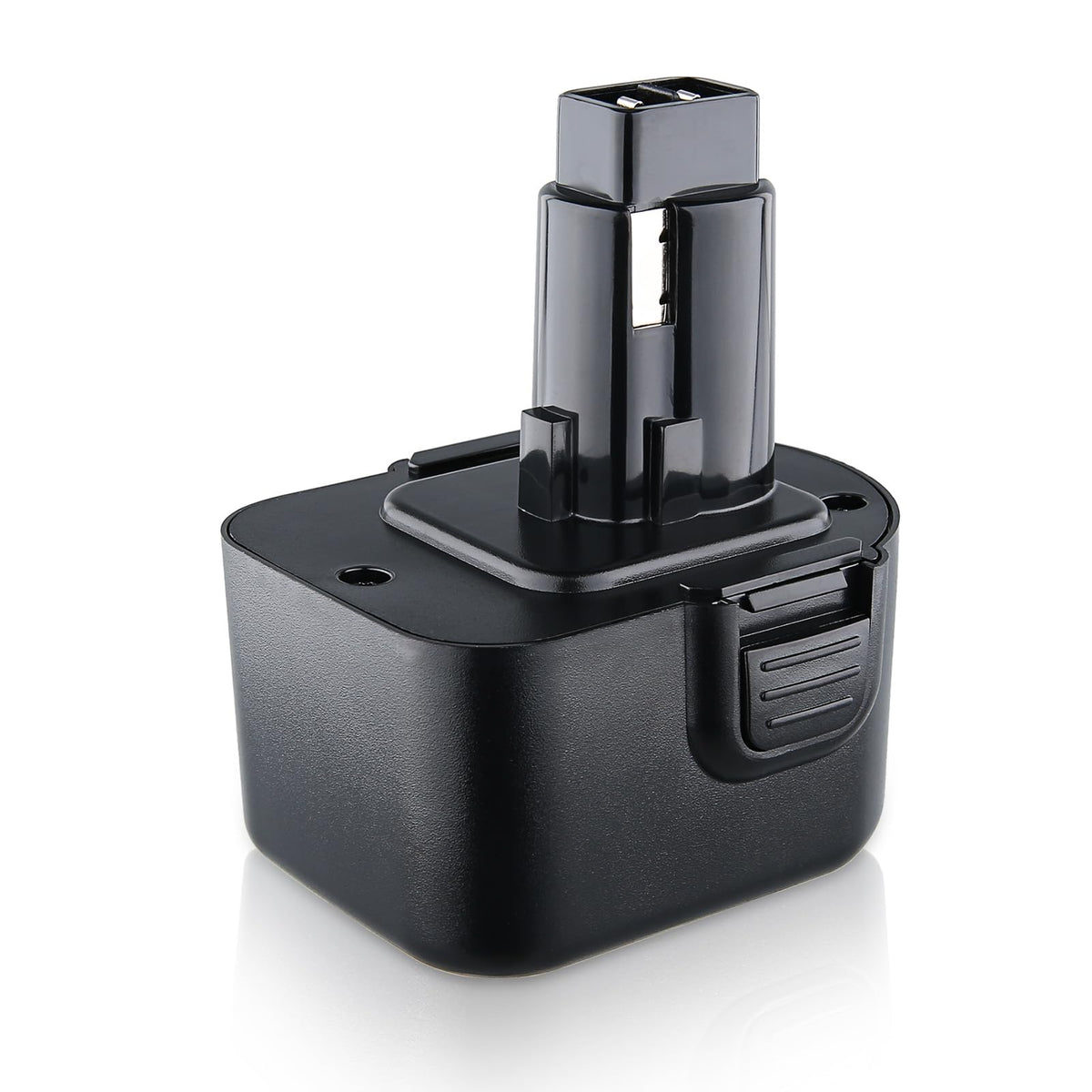 DASNITE DC9071 battery front label shows 12V 4.8Ah capacity