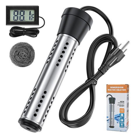 Dastminear 2000W immersion heater front view delivers quick hot water on the go