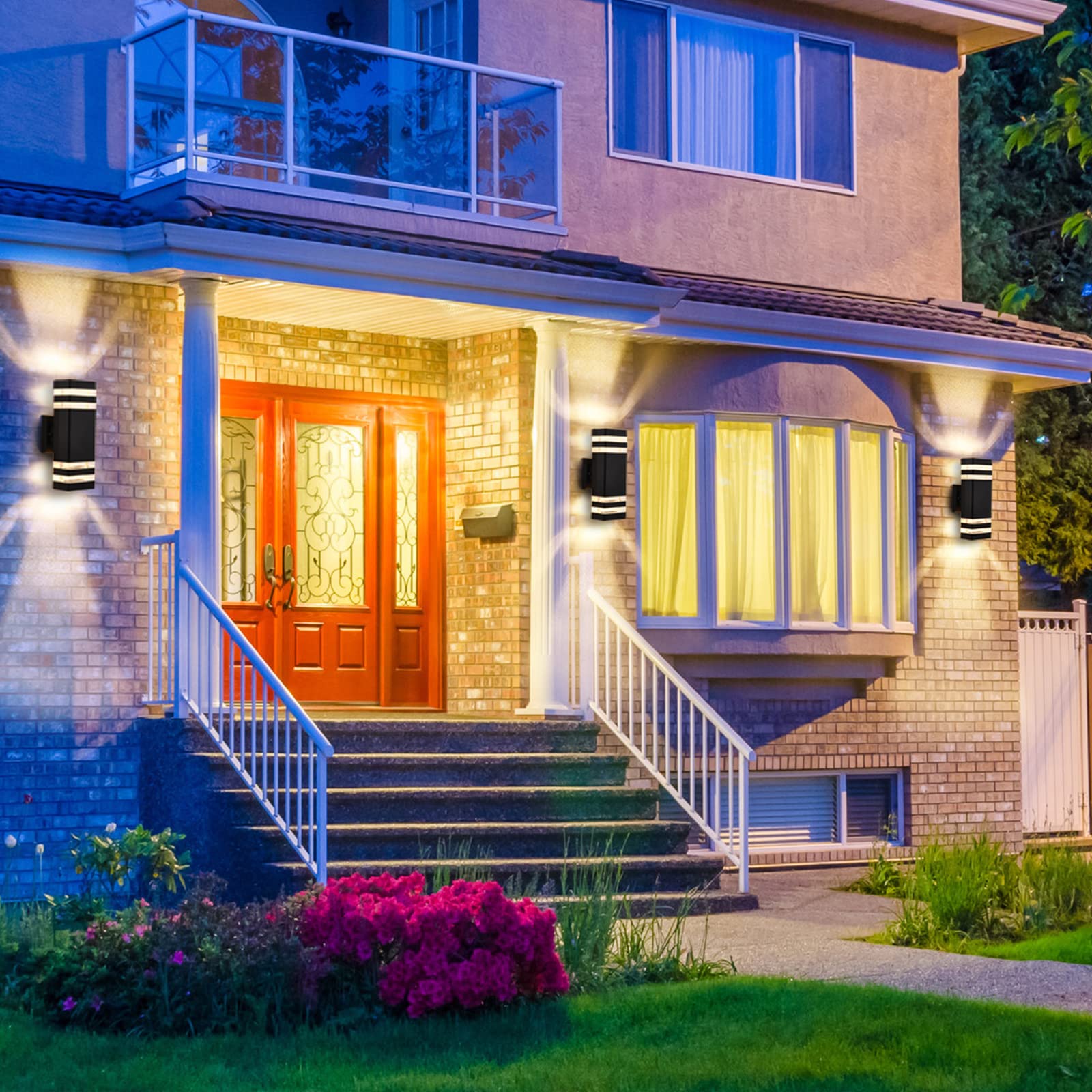 DASTOR black finish exterior lights complements modern homes and porches
