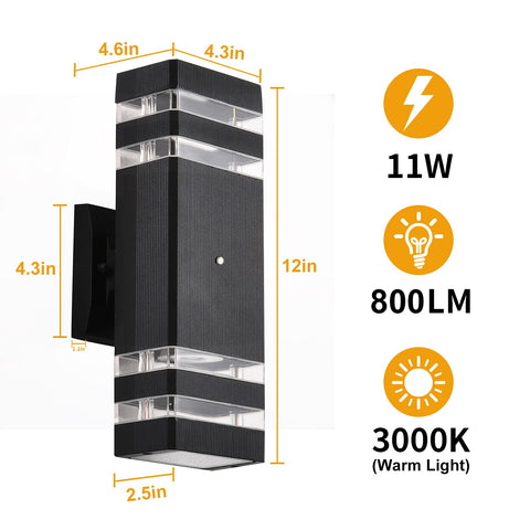 DASTOR dusk-to-dawn outdoor wall light installation guide with mounting hardware