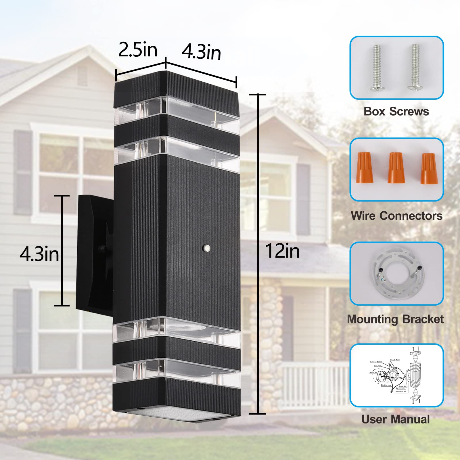 DASTOR easy-install wall light kit with simple mounting steps