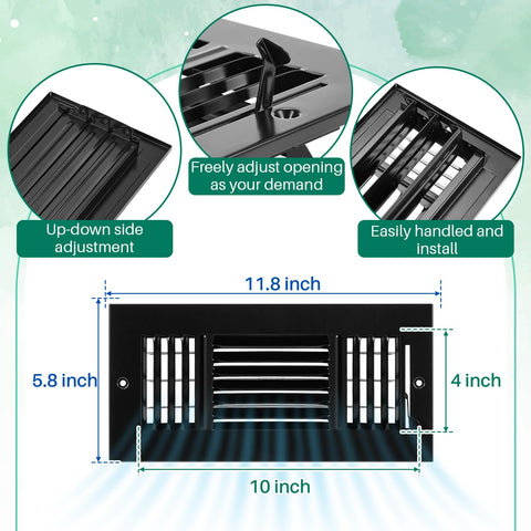 Datanly extension-frame vent cover in black improves fit and concealment.