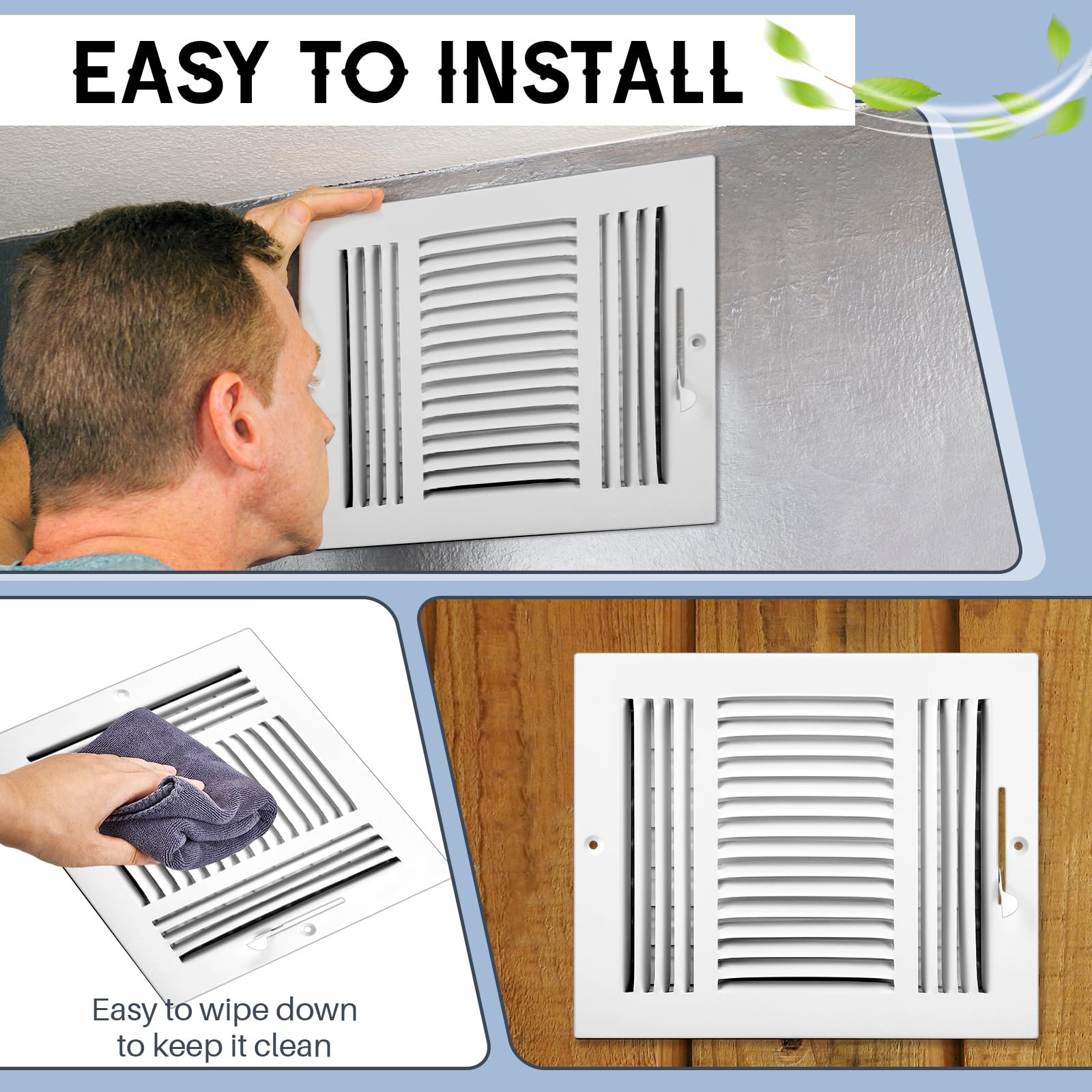 Datanly vent cover extension frame helps installation and conceals minor surface blemishes