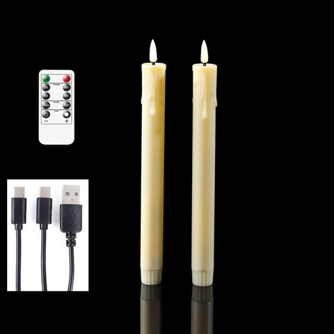 Datomarry 25.5 cm candle with flickering glow for cozy interiors.