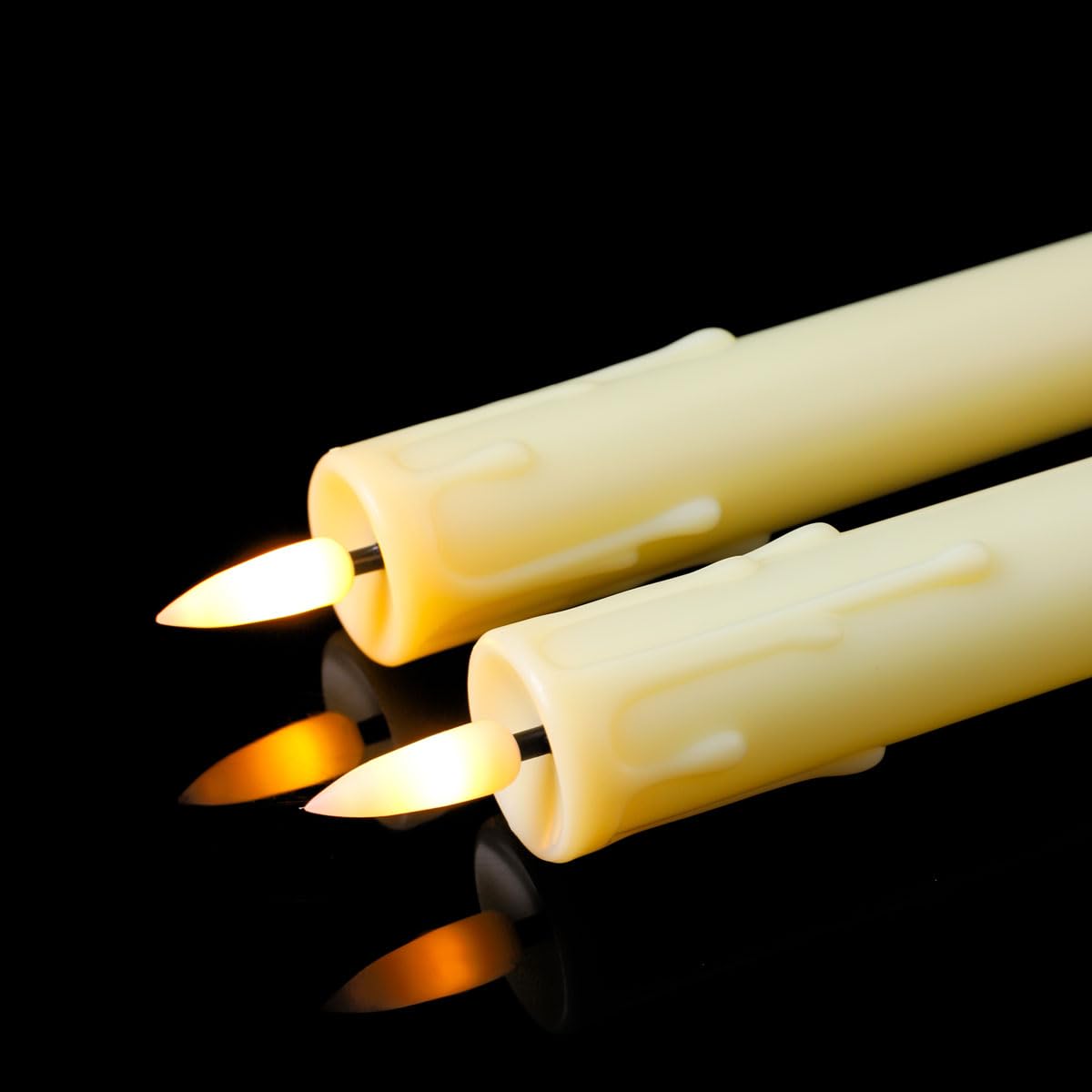 Datomarry LED window candle with warm white flicker for holiday decor.