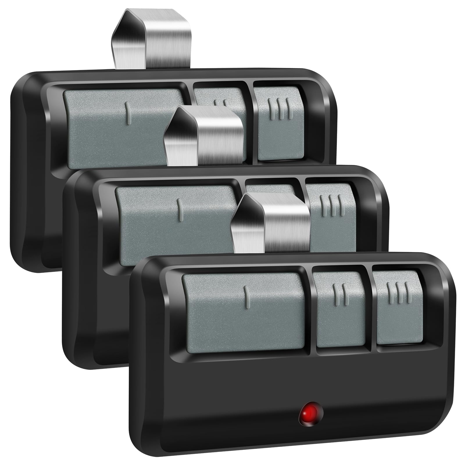 Datonten 3-pack remote compatible with LiftMaster, Chamberlain, and Craftsman for effortless setup.