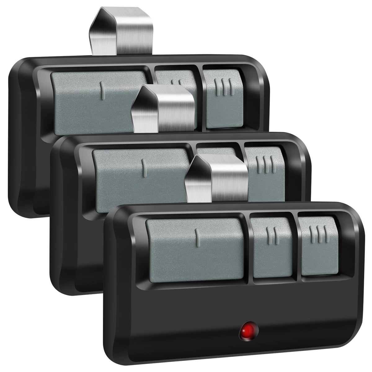 Datonten 3-pack remote compatible with LiftMaster, Chamberlain, and Craftsman for effortless setup.
