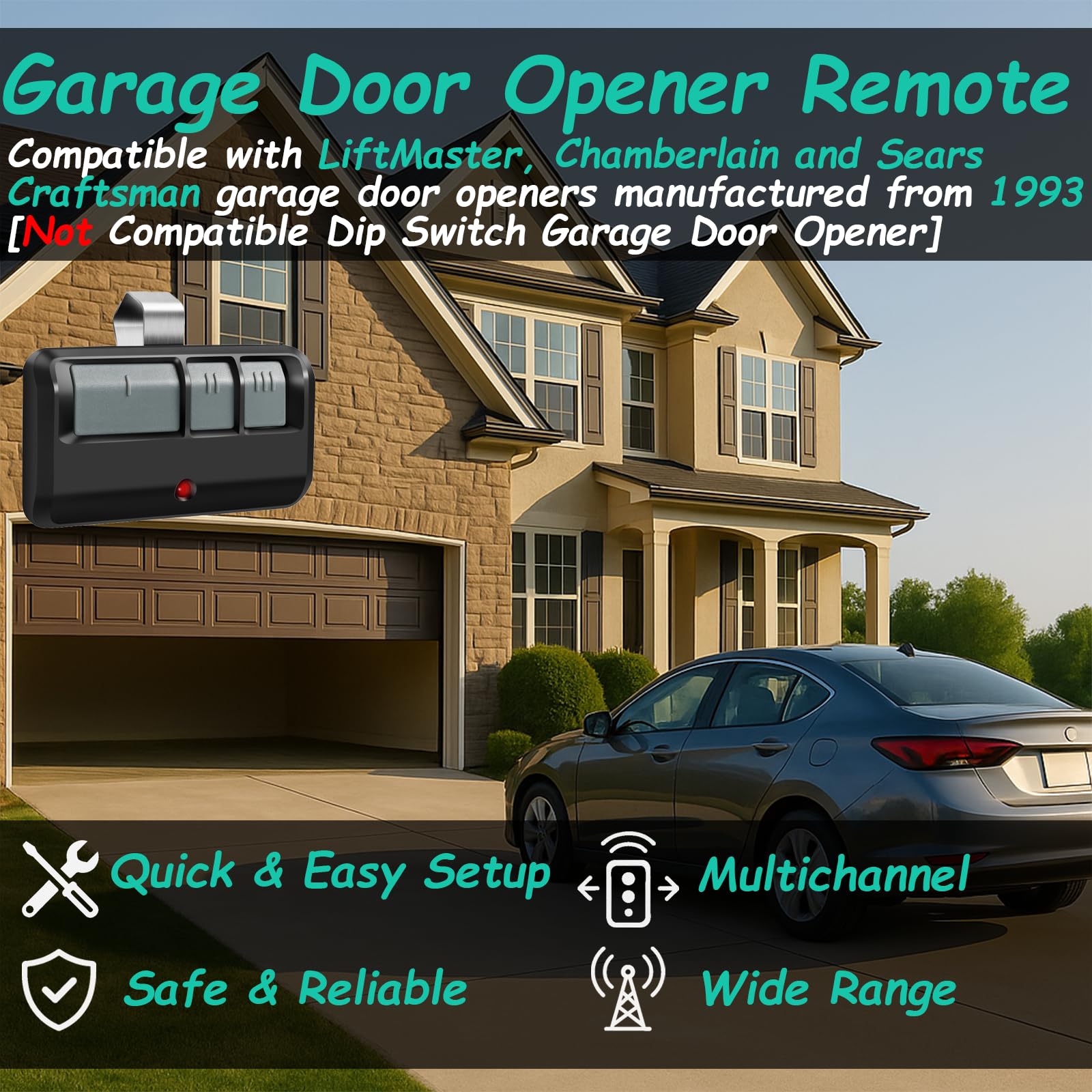 Datonten replacement remote demonstrates quick, wire-free programming.