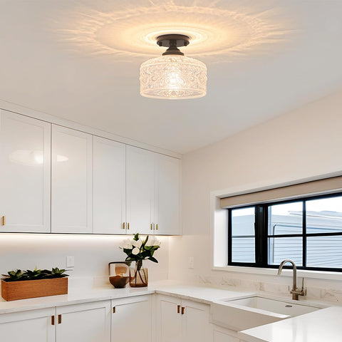 Daunton close-to-ceiling light ideal for entryways and corridors.