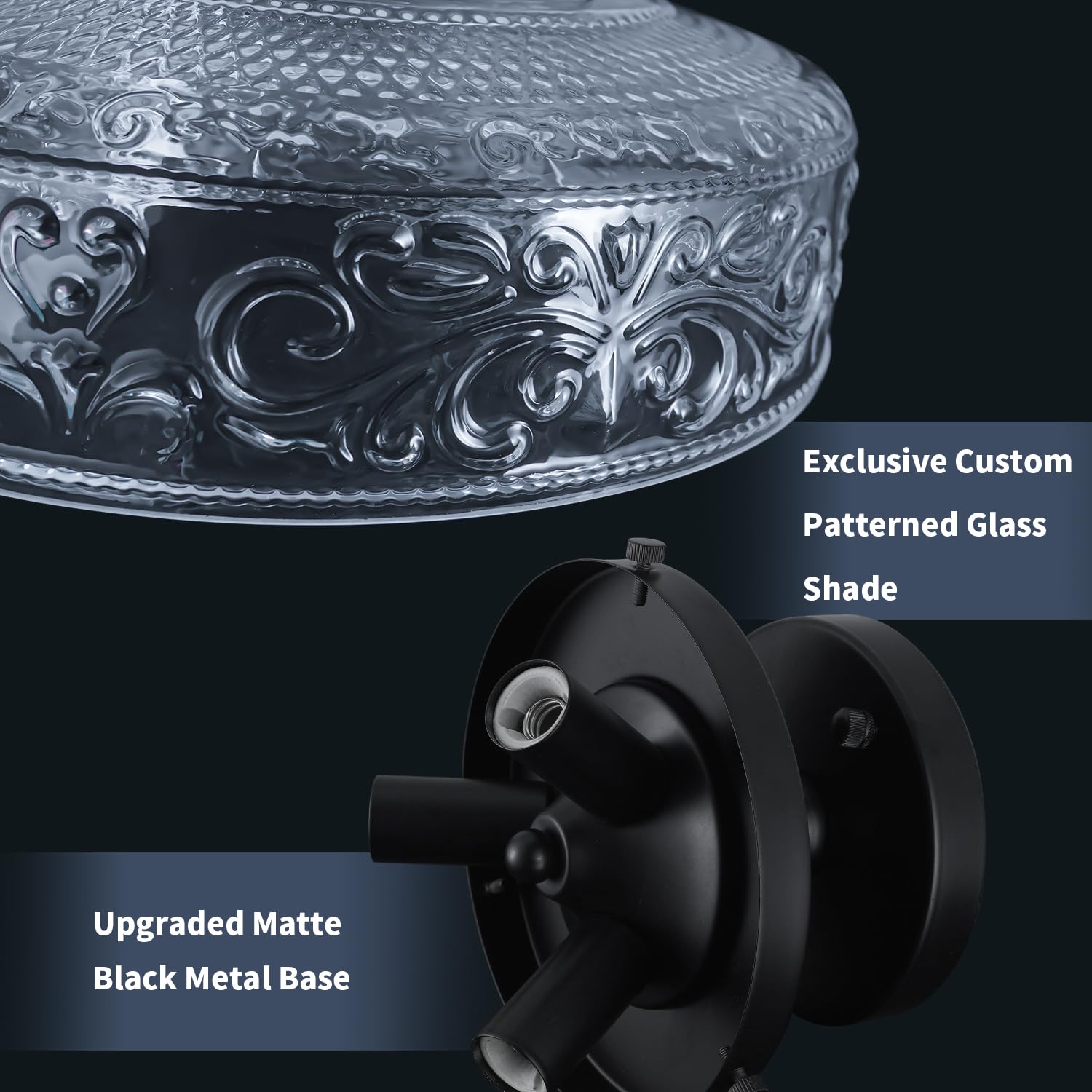 Daunton 7.68-inch lamp height provides balanced ceiling lighting.