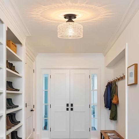 Daunton vintage matte black base complements retro-modern interiors.