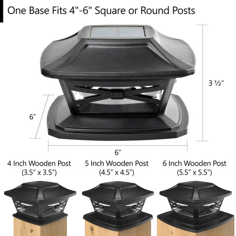 Davinci Flexfit slate-black four-pack ready for outdoor post lighting