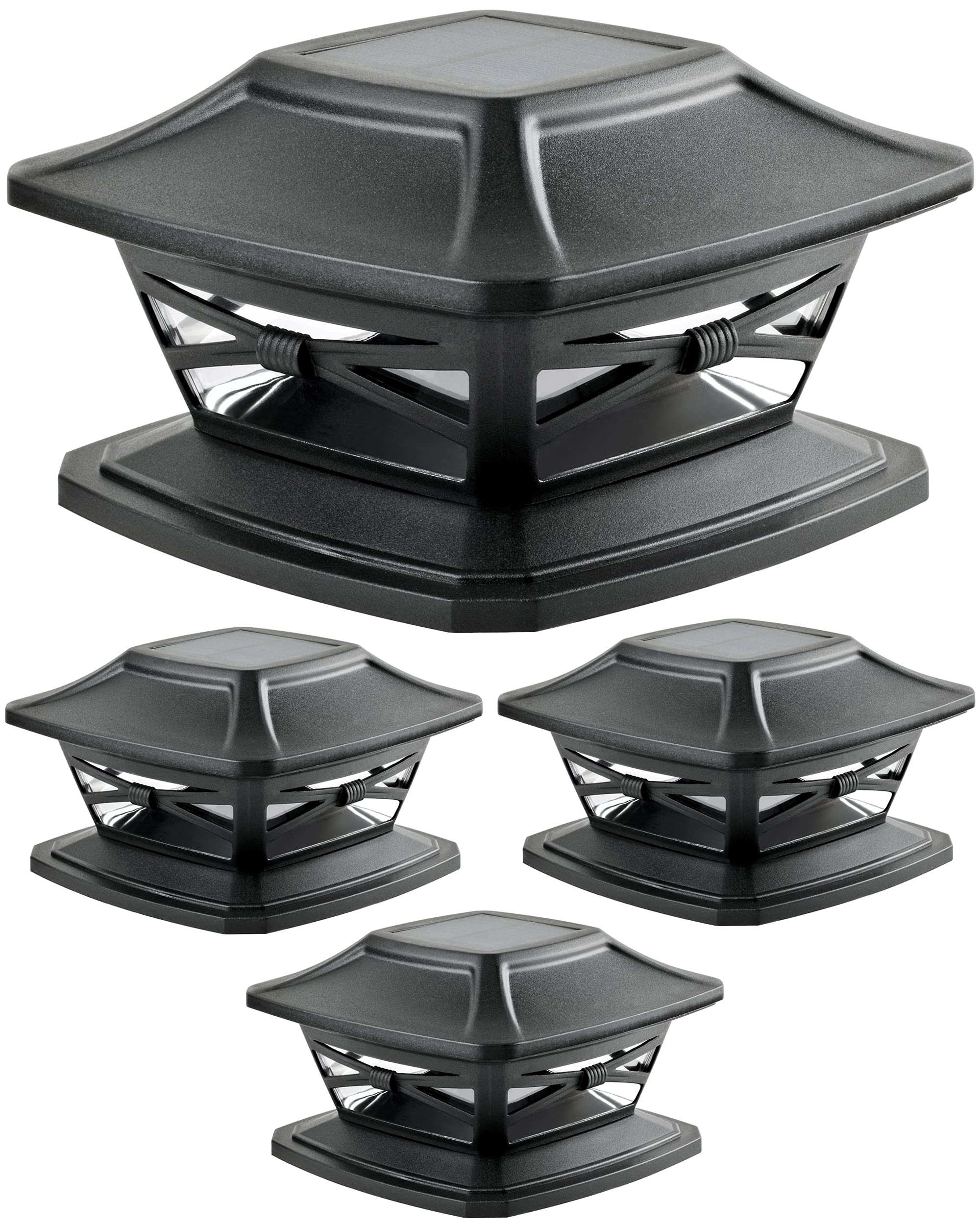 Davinci Flexfit solar post cap on a 4x4 post delivers ambient outdoor glow