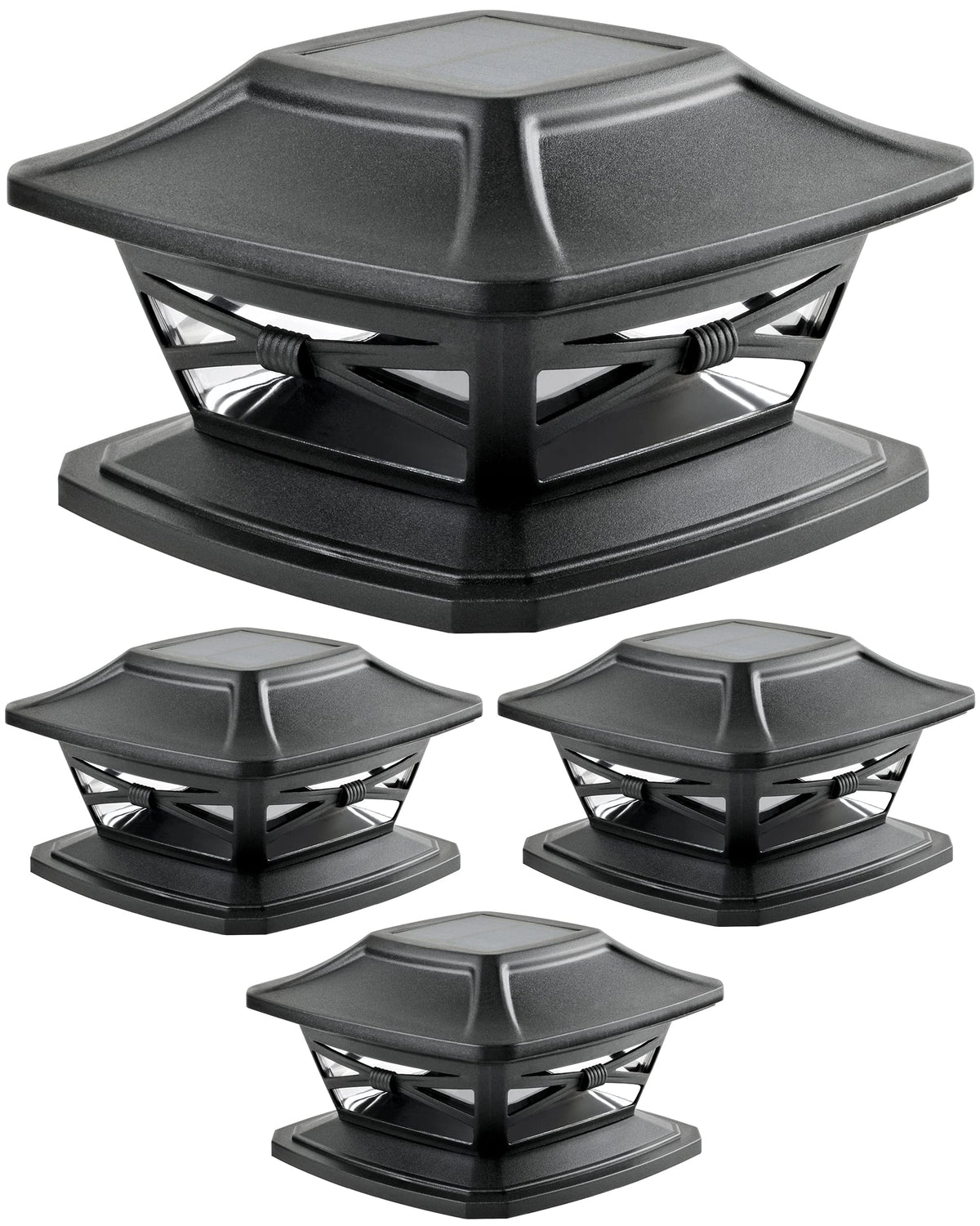 Davinci Flexfit solar post cap on a 4x4 post delivers ambient outdoor glow