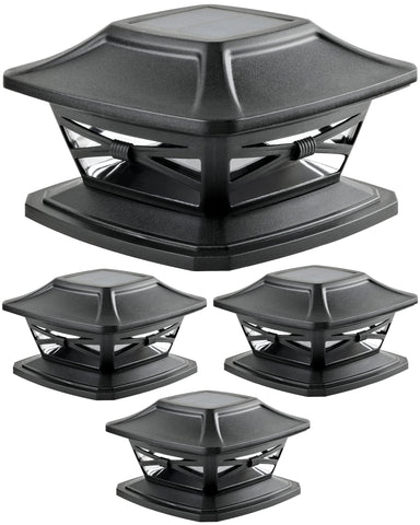 Davinci Flexfit solar post cap on a 4x4 post delivers ambient outdoor glow