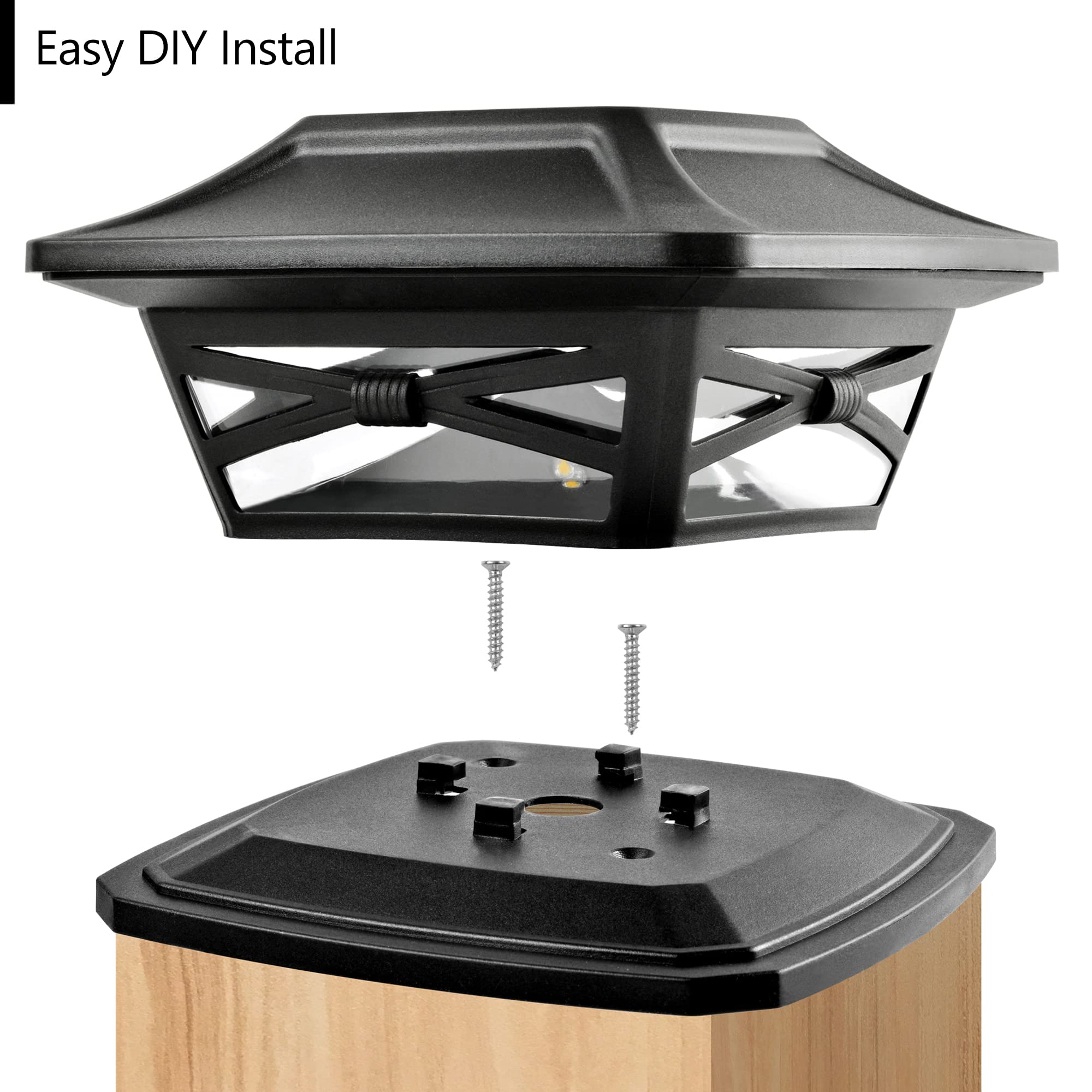6x6 post cap by Davinci Lighting provides durable, weatherproof illumination