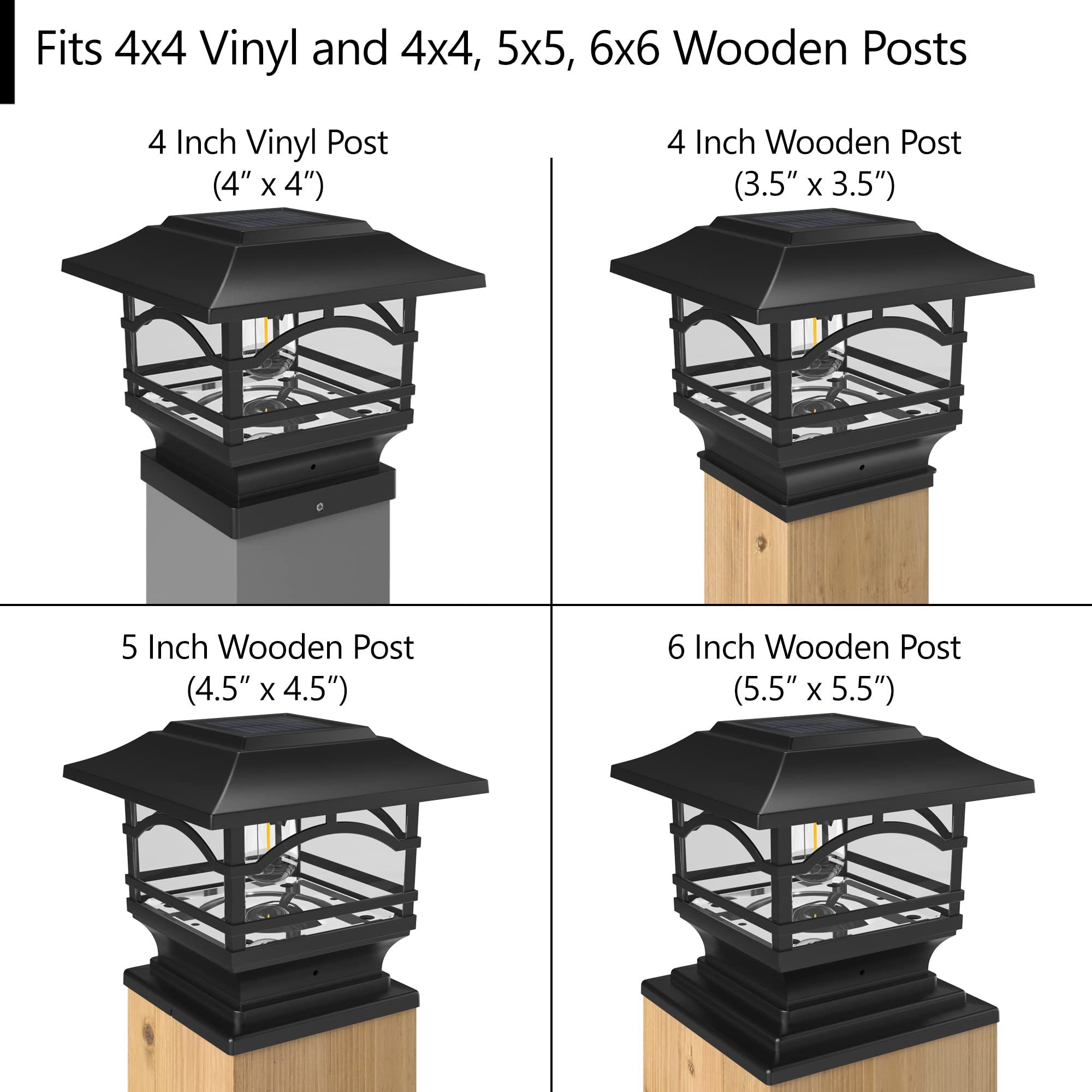 Davinci Lighting post cap for 5x5 wood bases delivers even deck post illumination