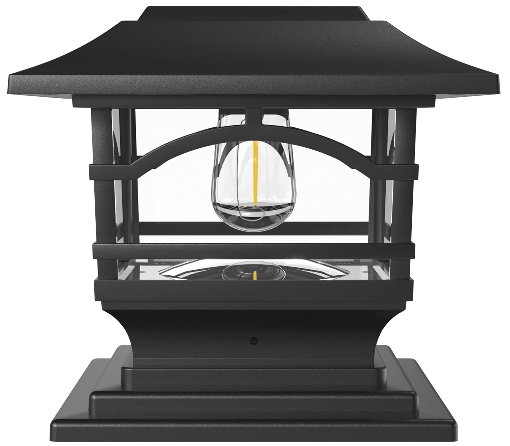Davinci Lighting Edison solar post cap light illuminates posts for outdoor spaces