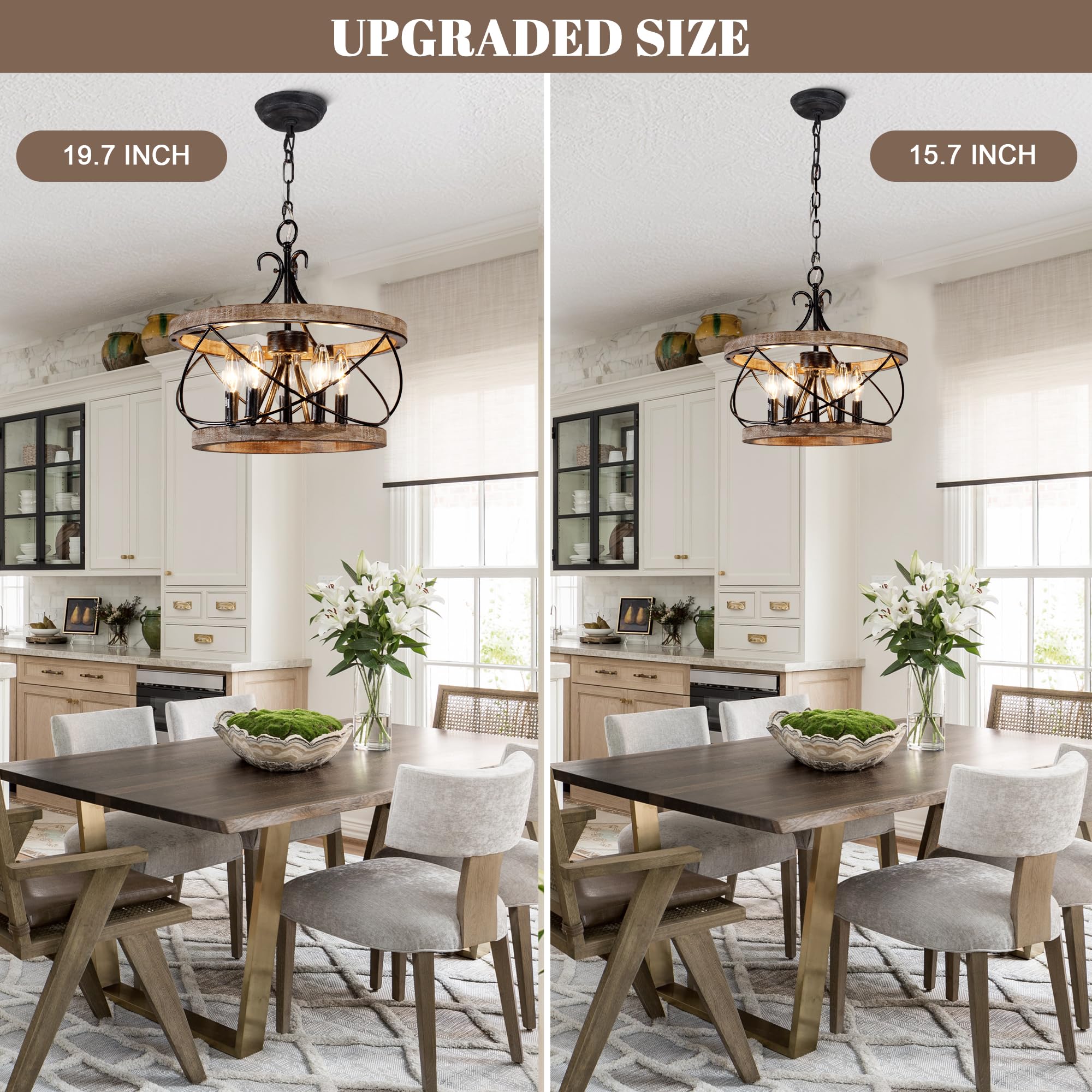 Dawn Whisper black iron accent chandelier for vintage charm