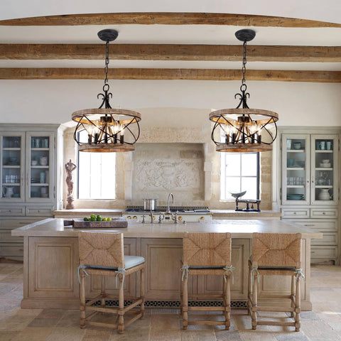 Dawn Whisper five-light pendant enhances dining room ambiance